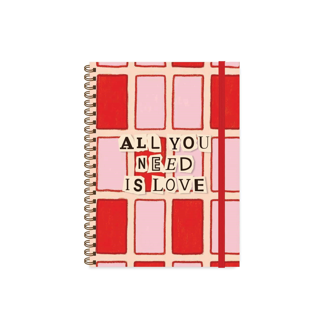 Keskin 16,5 x 22,5 Düz Spiralli Vibes Defter - Love