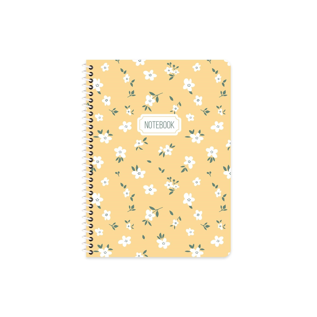 Keskin 16,5*22,5 Çizgili Karton Kapak Spiralli Blume Defter - Sarı