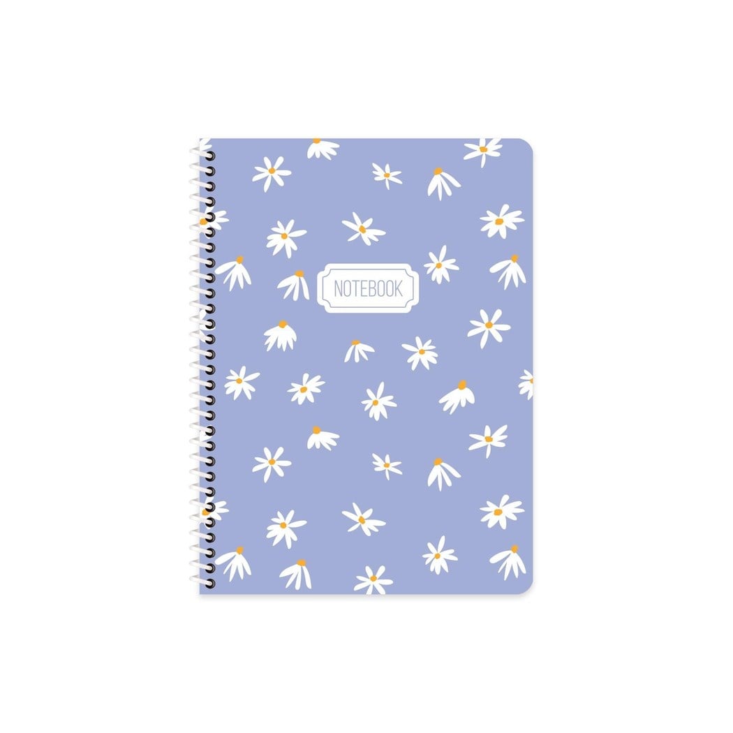 Keskin 16,5*22,5 Çizgili Karton Kapak Spiralli Blume Defter - Mavi