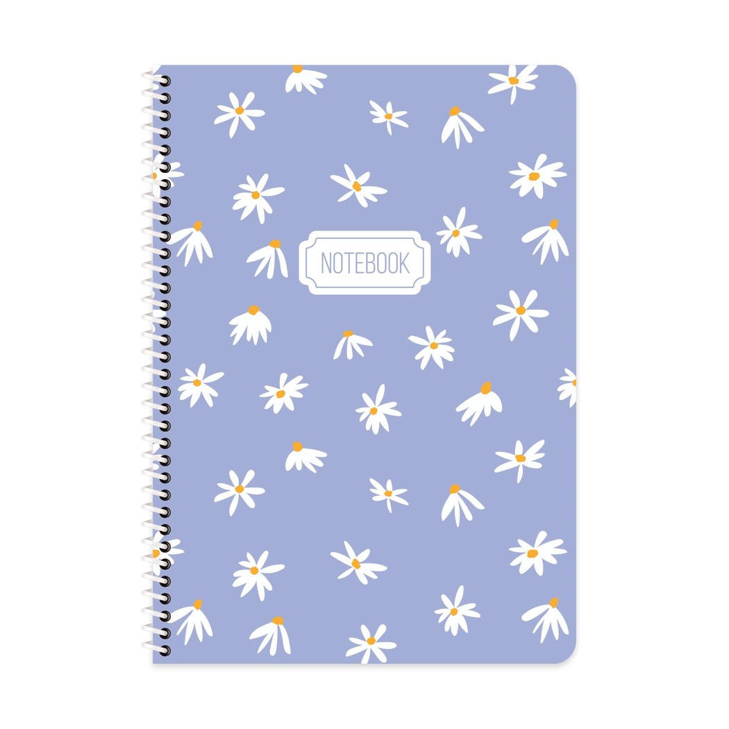 Keskin 16,5*22,5 Çizgili Karton Kapak Spiralli Blume Defter - Mavi