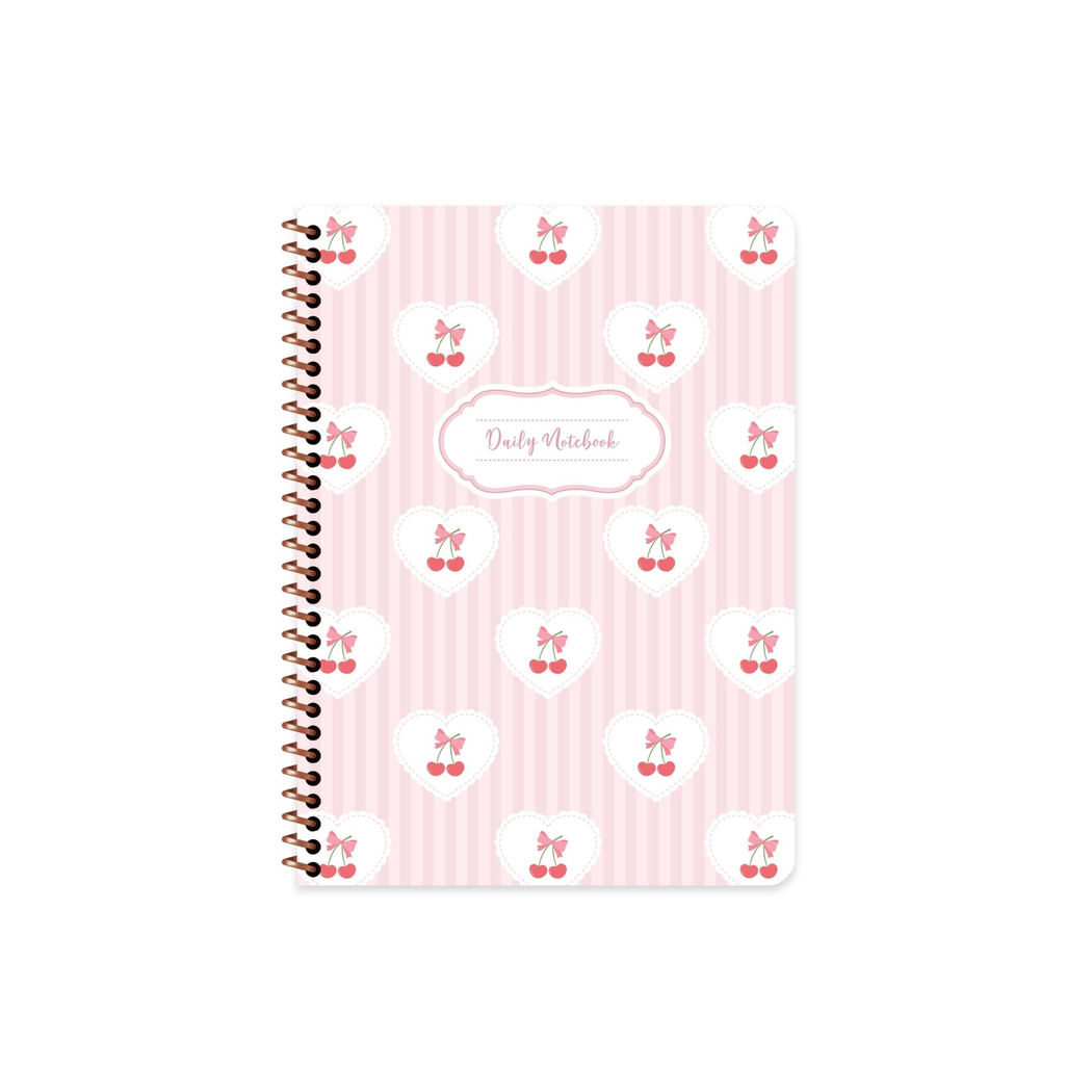 Keskin 16,5*22,5 Kurdele Çizgisiz Spiralli Sert Kapak Defter-Kiraz