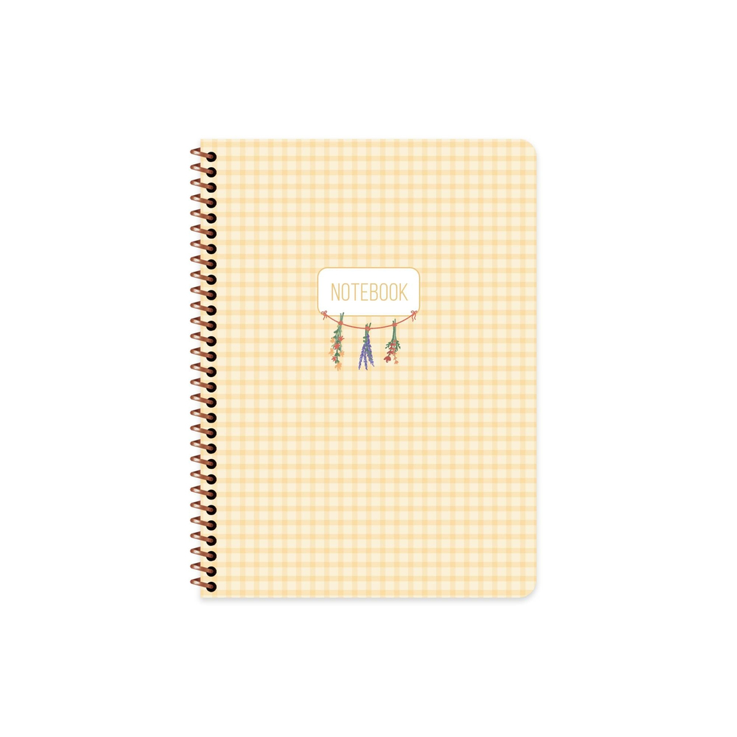 Keskin 16,5*22,5 Pötikare Kareli Spiralli Sert Kapak Defter- Sarı