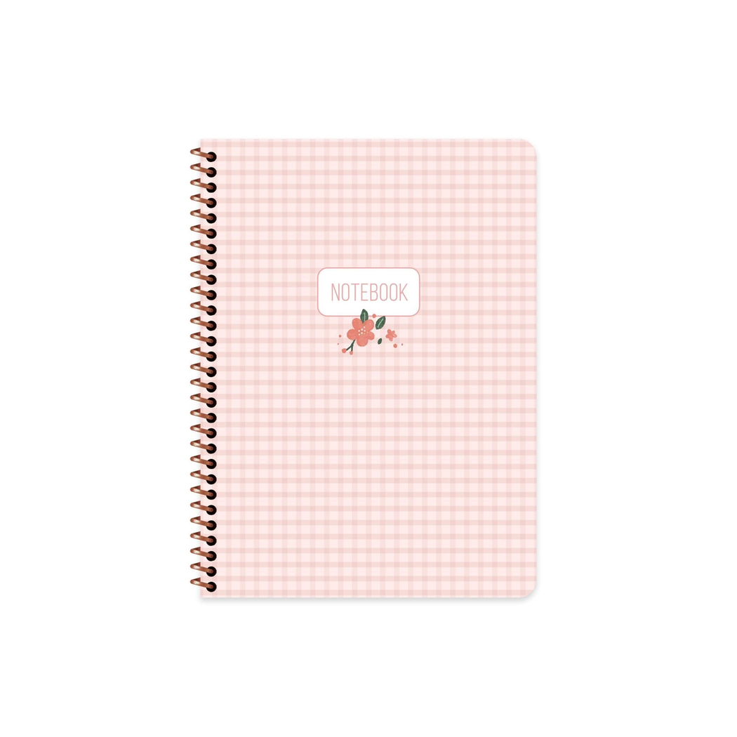 Keskin 16,5*22,5 Pötikare Kareli Spiralli Sert Kapak Defter- Pembe