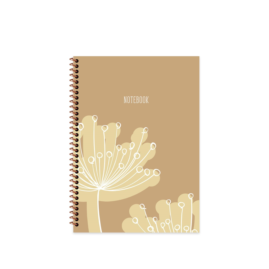 Keskin 17x24 Çizgili Spiralli Sert Kapak La Plume Flora Defter - Sarı