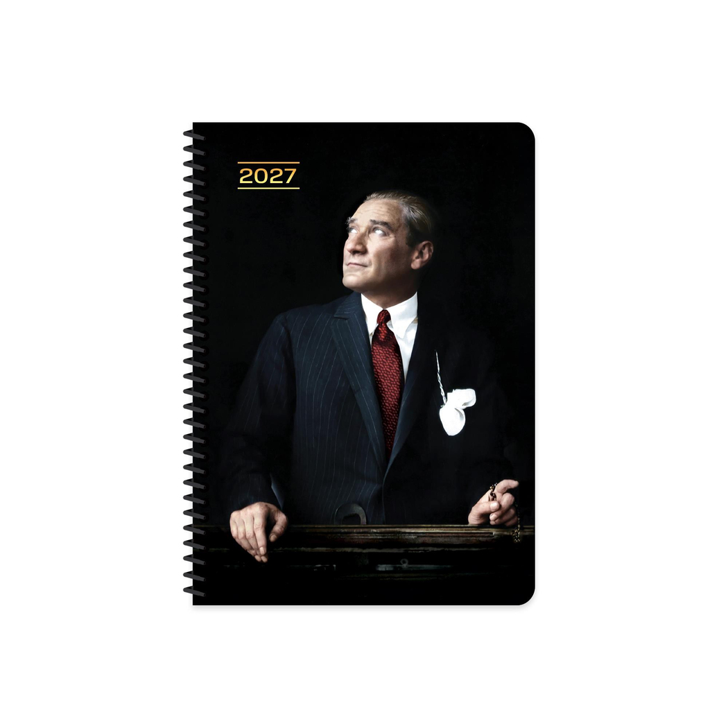 Keskin 2027-17*24 Atatürk Günlük Spiralli Ajanda - Cumhurbaşkanı