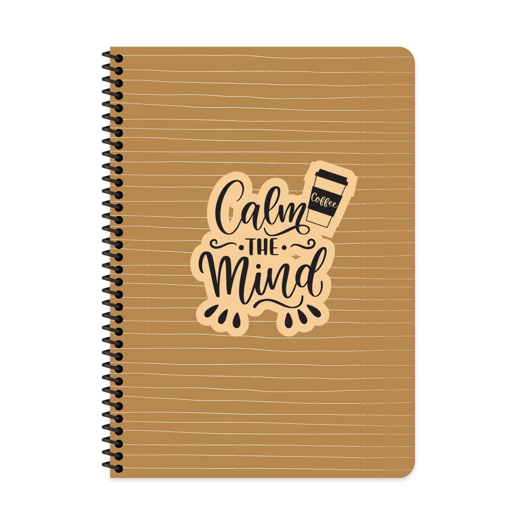 Keskin A4 Çizgili Spiralli Karton Kapak Kahve Defter - Mind