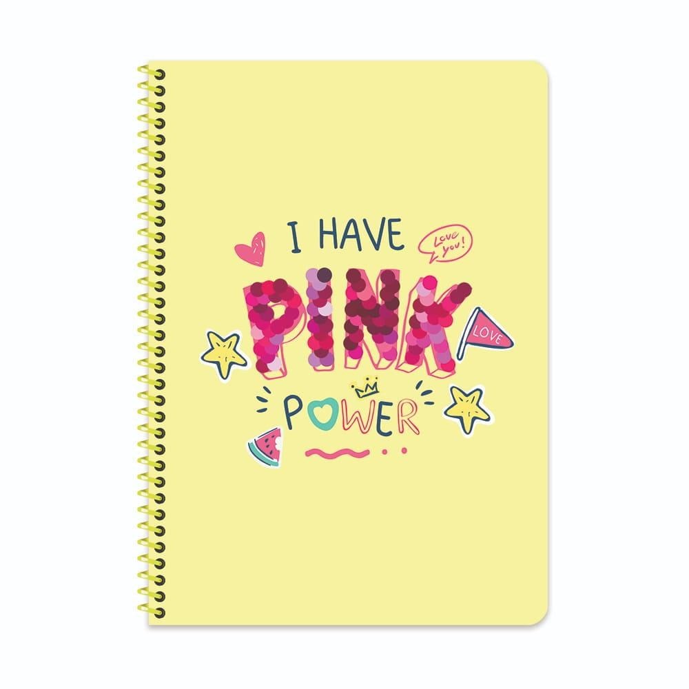 Keskin A4 Gloss Çizgili Spiralli Defter - Pink Power