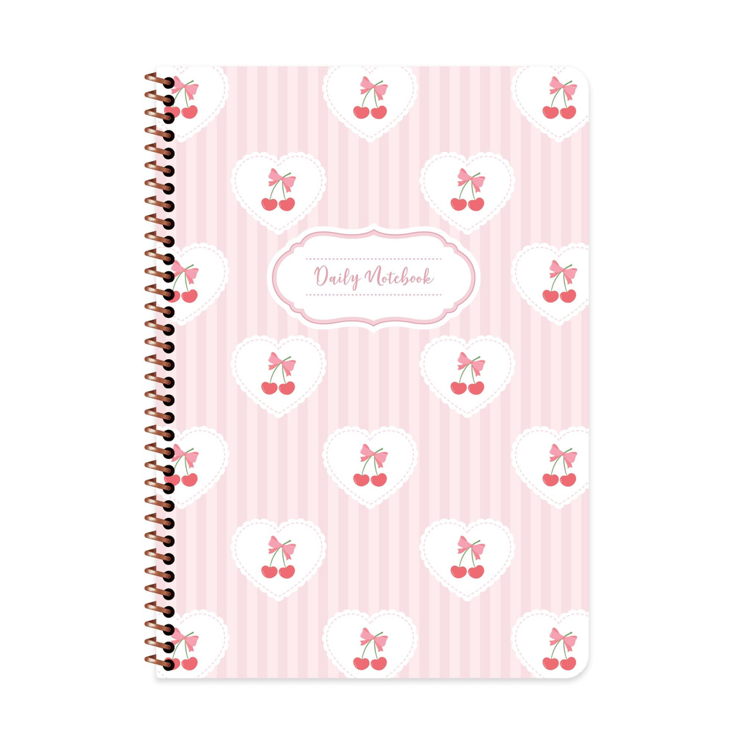 Keskin A4 Kurdele Çizgili Spiralli Karton Kapak Defter- Kiraz