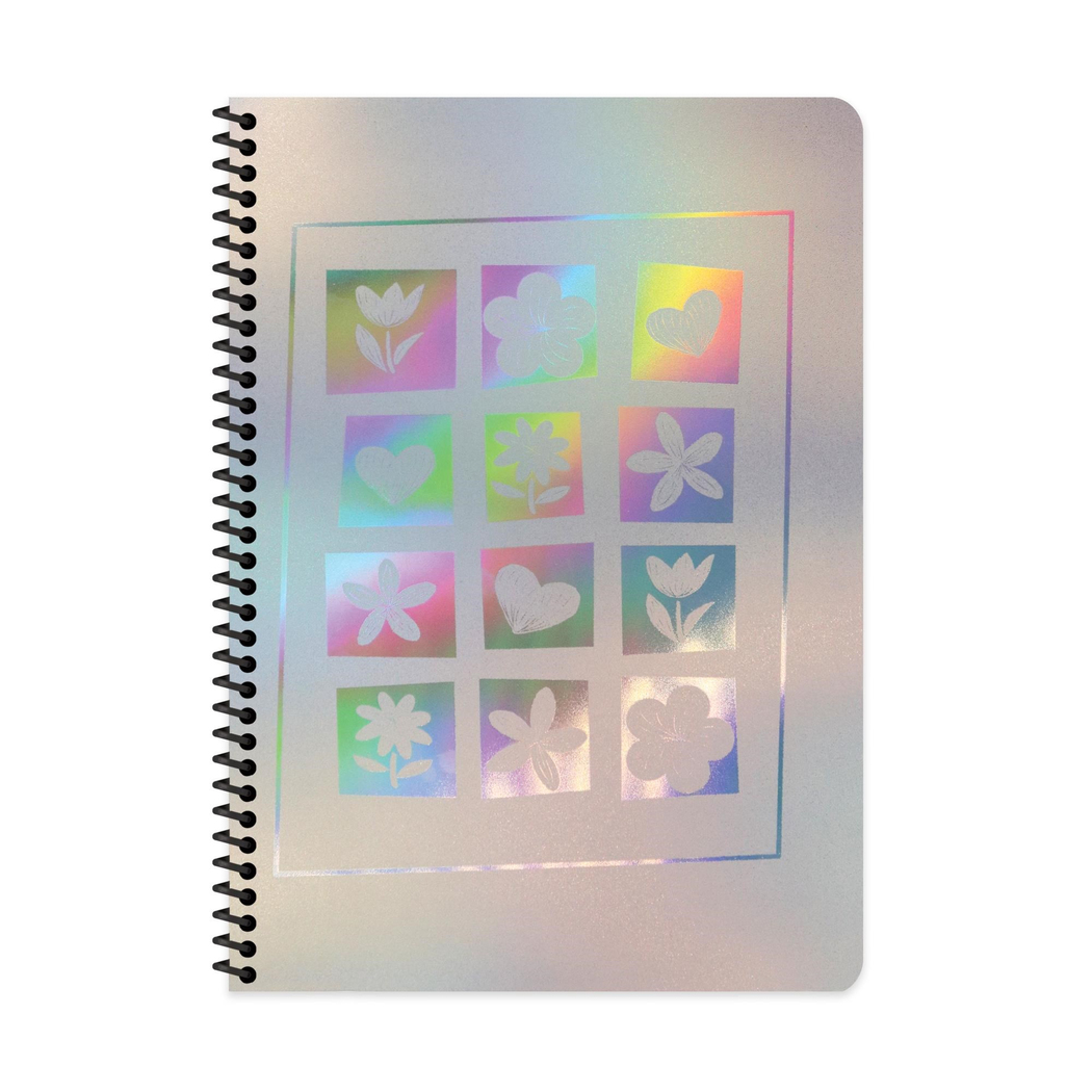 Keskin A4 PP Kapak Nano Spiralli Defter - Twelve Flowers