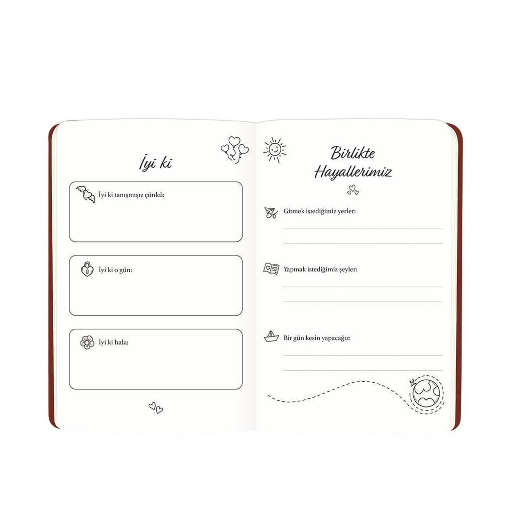 Keskin A5 96 Yp. Ciltli Date Journal - Bordo