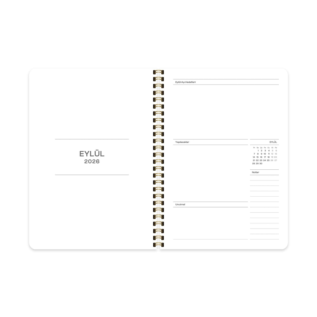 Keskin A5 Spiralli Akademik Ajanda - Mavi