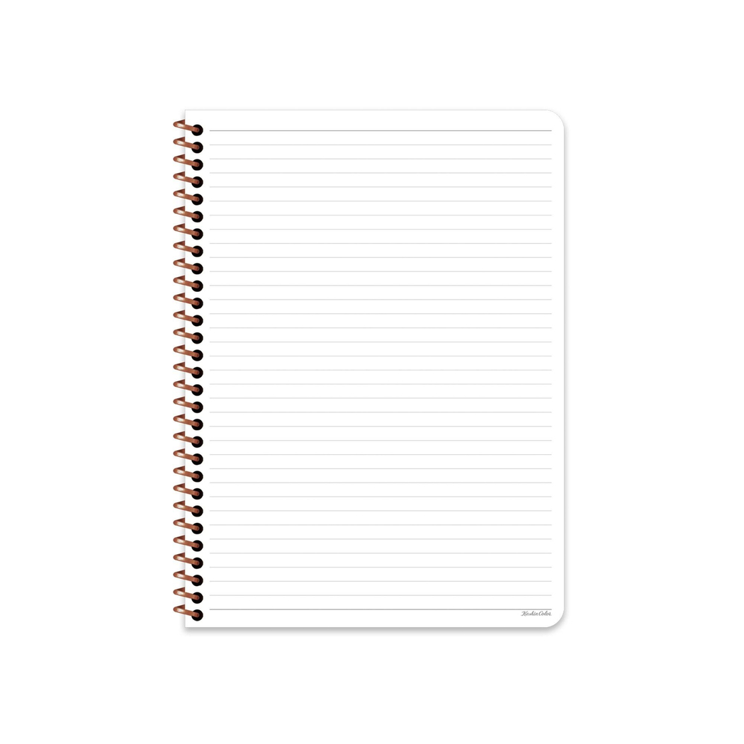 Keskin Color 16.5x22.5 Çizgili Defter Pastel Flora - Mavi