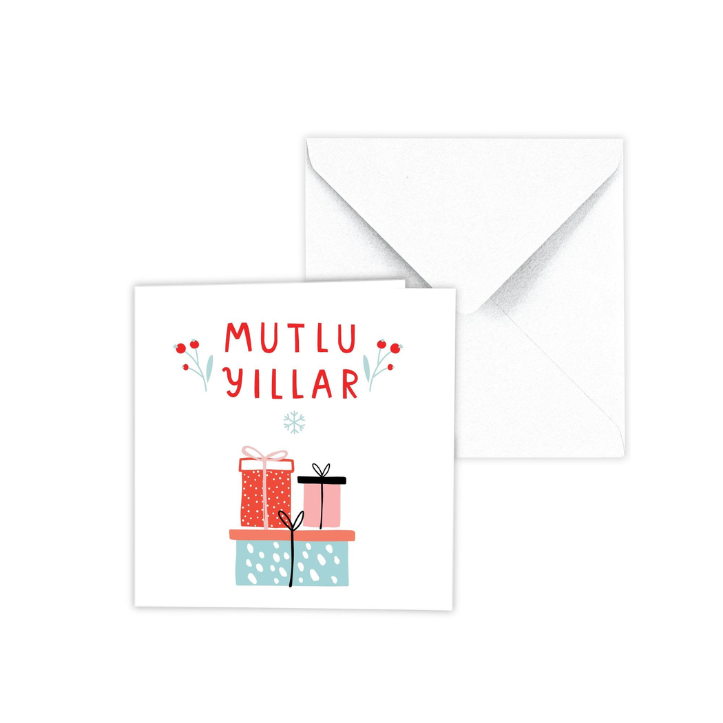 Keskin Mini Yılbaşı Tebrik Kartı Zarflı - Tekli