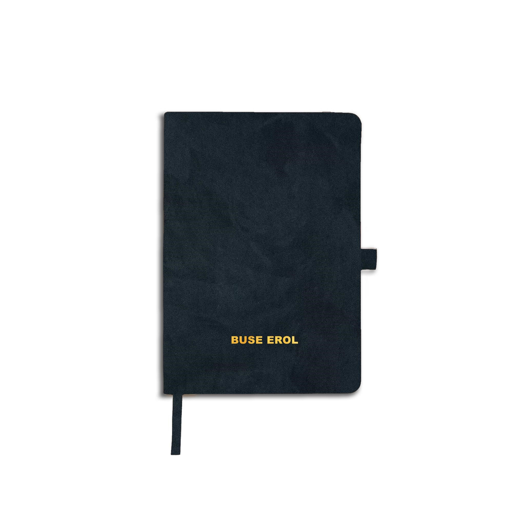 Kişiselleştirilebilir Çizgili Sert Kapak Citli Pronote Defter 14 x 20 cm - Siyah
