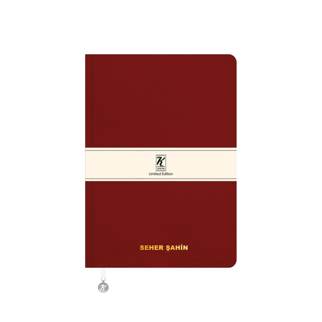 Kişiselleştirilebilir Termo Deri ve Esnek Kapak Limited Edition Defter 17 x 24 CM - Kırmızı