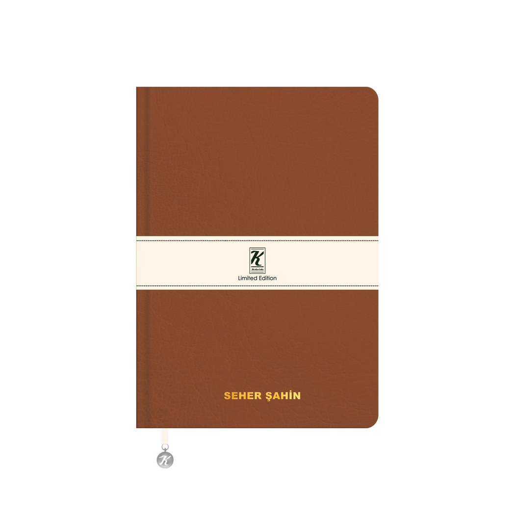 Kişiselleştirilebilir Termo Deri ve Esnek Kapak Limited Edition Defter 17 x 24 CM - Kahverengi