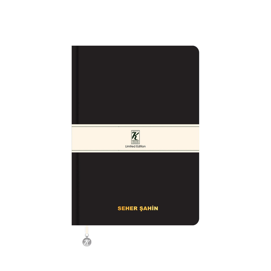 Kişiselleştirilebilir Termo Deri ve Esnek Kapak Limited Edition Defter 17 x 24 CM - Siyah