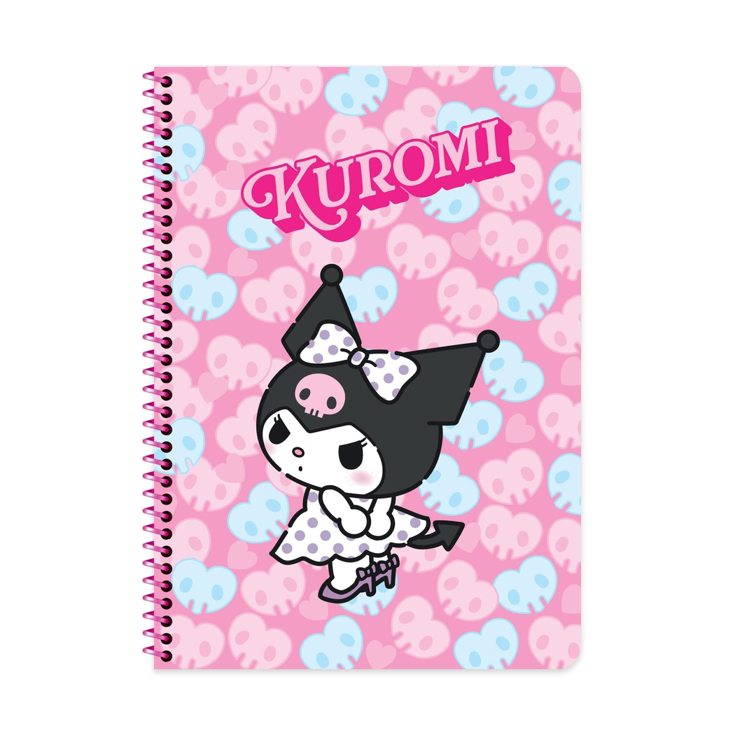 Kuromi A4 80 Yp Çizgili Spr.Karton Kapak Defter - Pembe