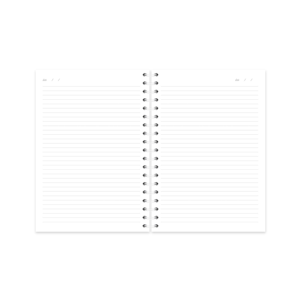 Limited Edition Spiralli Defter Çiçekler Mor 19x25