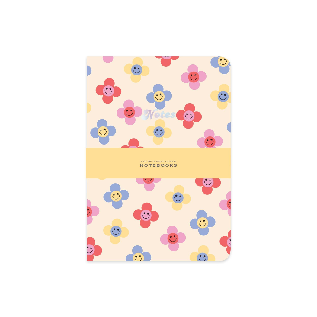 Limited Edition Terzi Dikiş 2'li Defter Seti Minik Gülen Çiçekler 17x25
