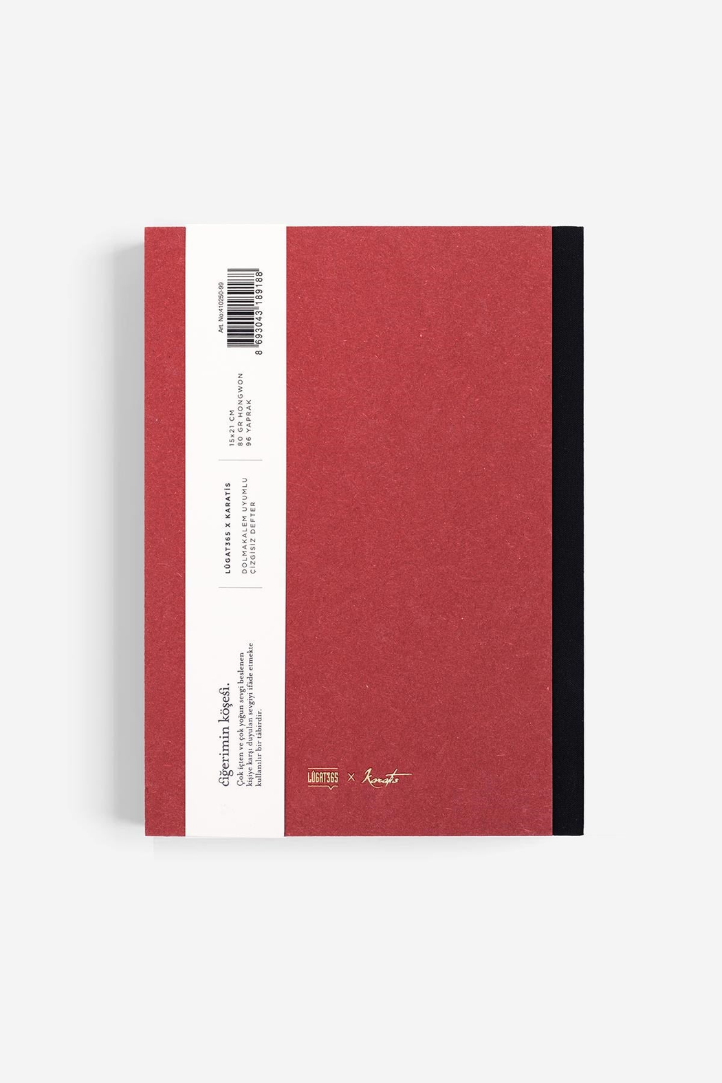 Lugat365 x Karatis 15*21 96 Yp.Düz Defter-Ciğerimin Köşesi