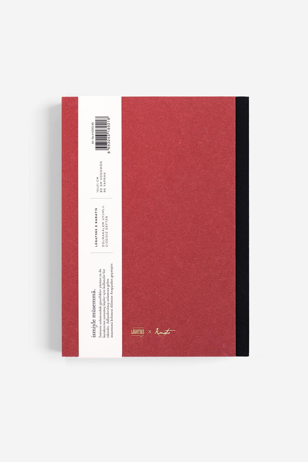 Lugat365 x Karatis 15*21 96 Yp.Düz Defter-İsmiyle Müsemma