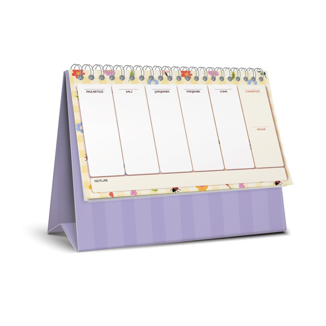 Masaüstü Planlayıcı Sert Kapak Süresiz Ajanda 13,5 x 21 cm - Pembe