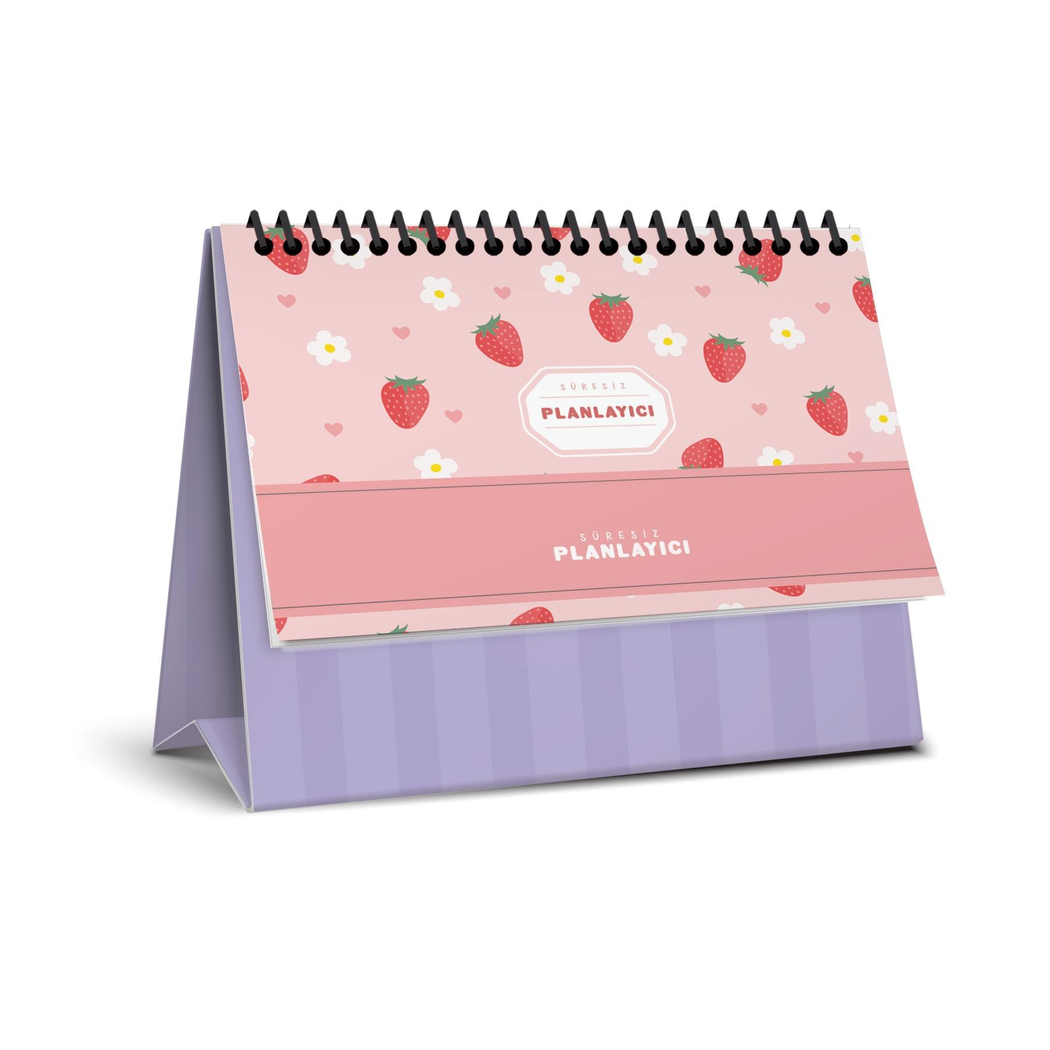 Masaüstü Planlayıcı Sert Kapak Süresiz Ajanda 13,5 x 21 cm - Pembe