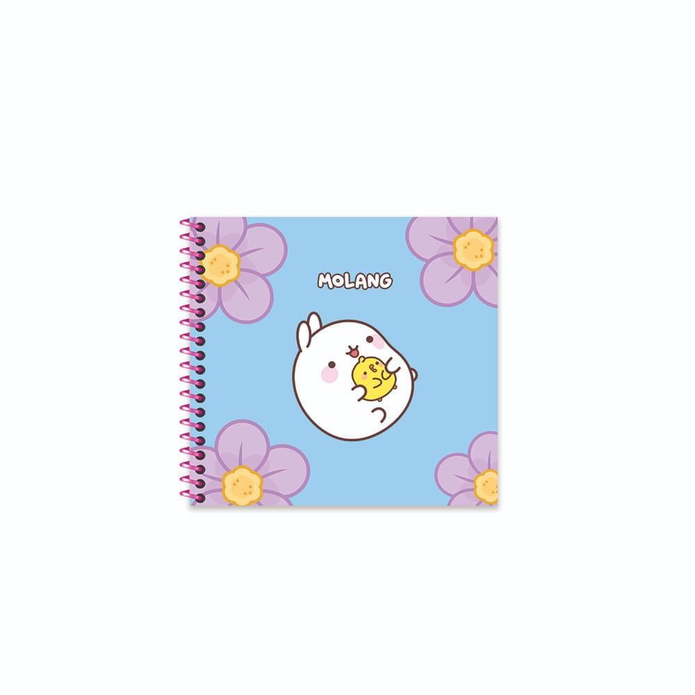 Molang 16x15 Spiralli Sert Kapak Çizgili Defter - Mavi