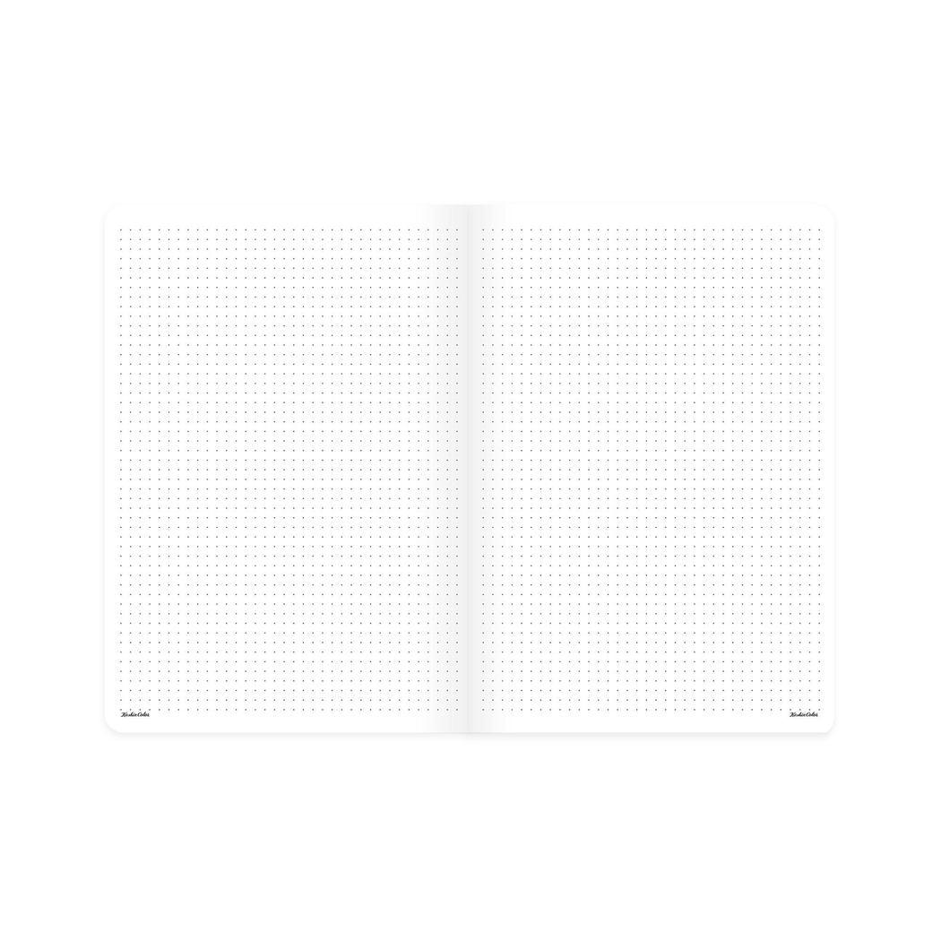 Noktalı Tel Dikişli Kuşe Kapak Uninote Marble Defter Yeşil 18,5x26