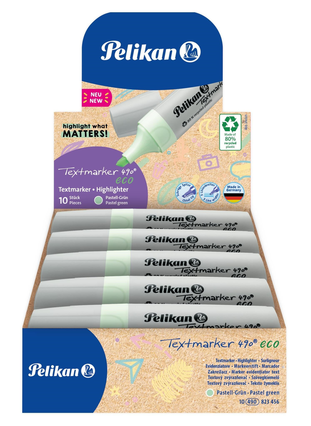 Pelikan 490 Eco Fosforlu Kalem Pastel Yeşil