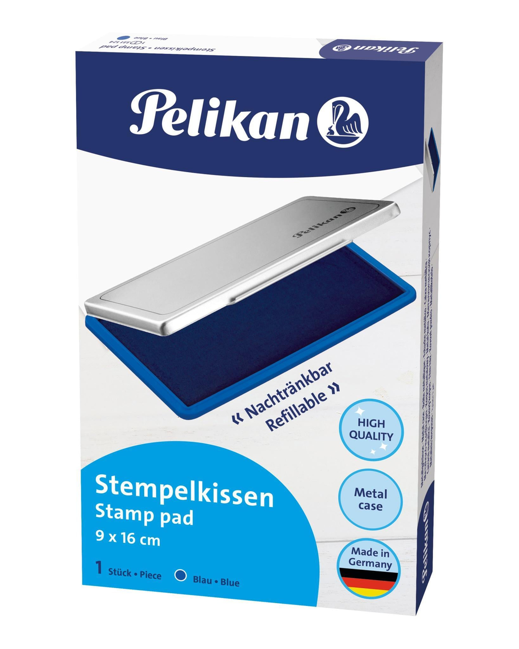 Pelikan 9x16 cm Metal Istampa - Mavi