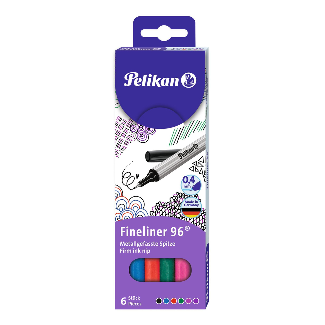 Pelikan Fineliner 6lı Karışık Renk Kutu