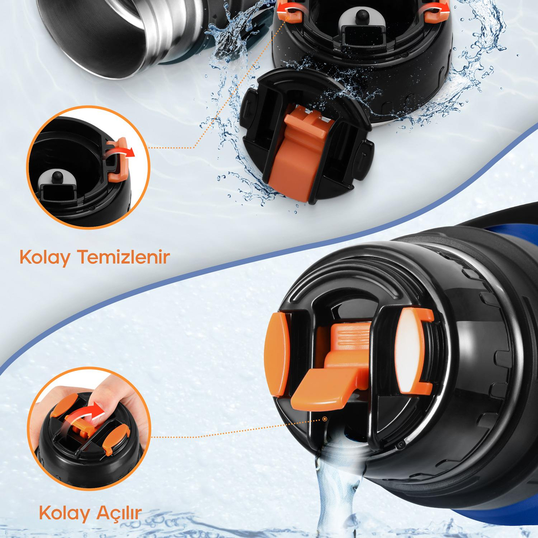 Santeco Geilo Çok Amaçlı Termos 1.2 L- Mavi