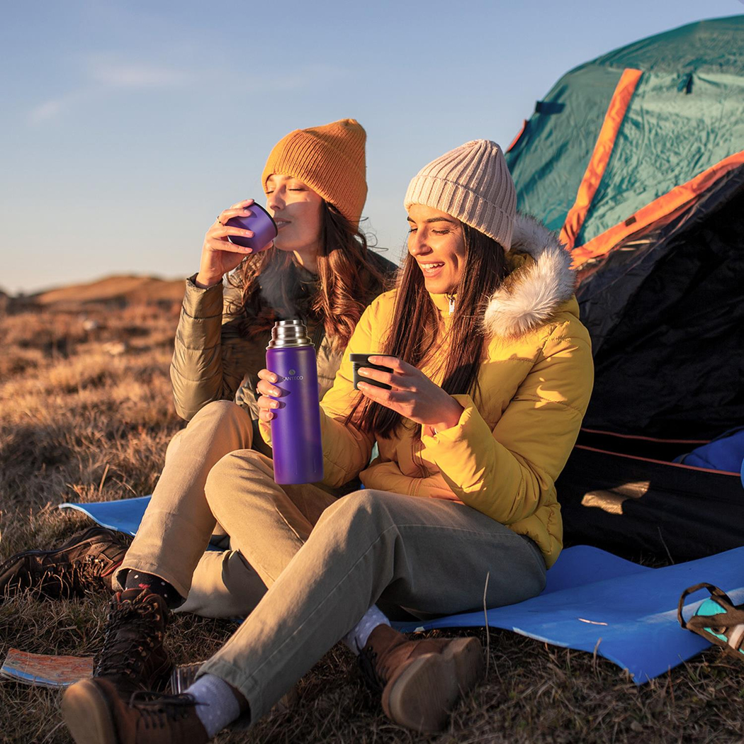 Santeco Kolima 2 Kapaklı Termos 1 L-Mor