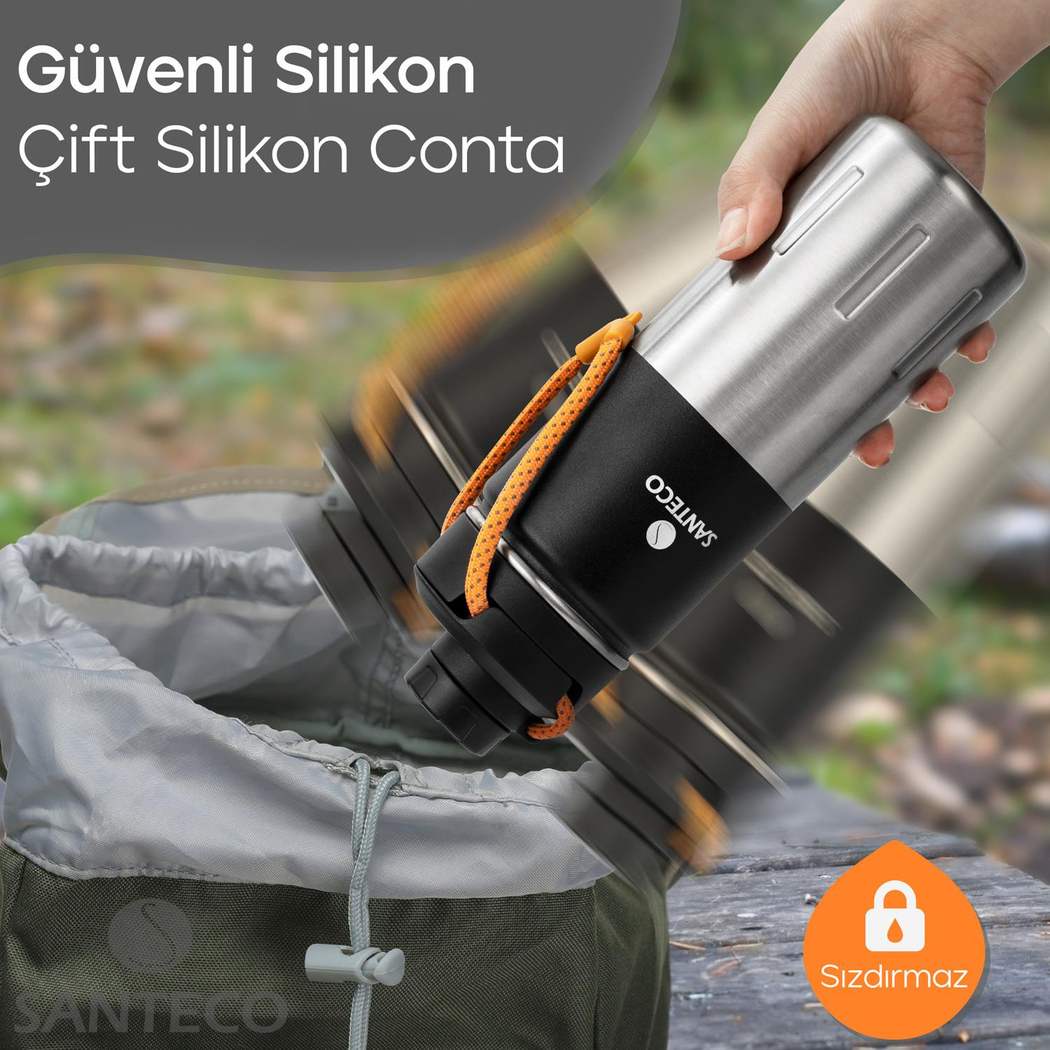 Santeco Ktwo Sporcu Termosu 500 Ml-Siyah