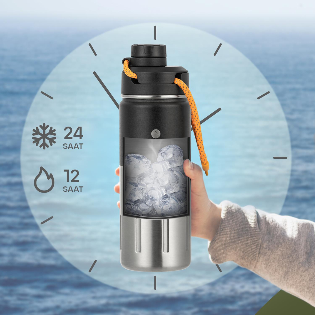 Santeco Ktwo Sporcu Termosu 500 Ml-Siyah