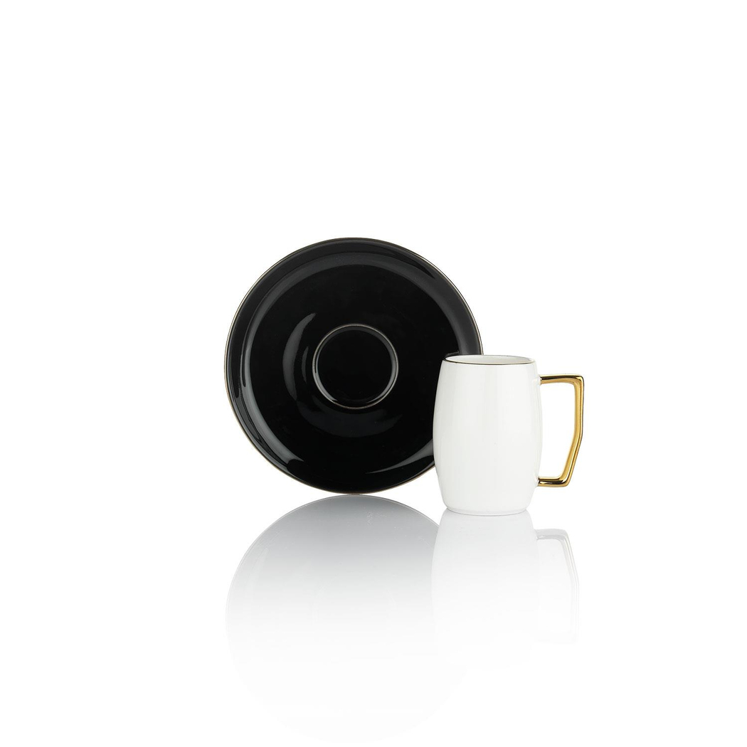 Schafer Flott 6 Kişilik Kahve Fincan Takımı 12 Parça-Siyah