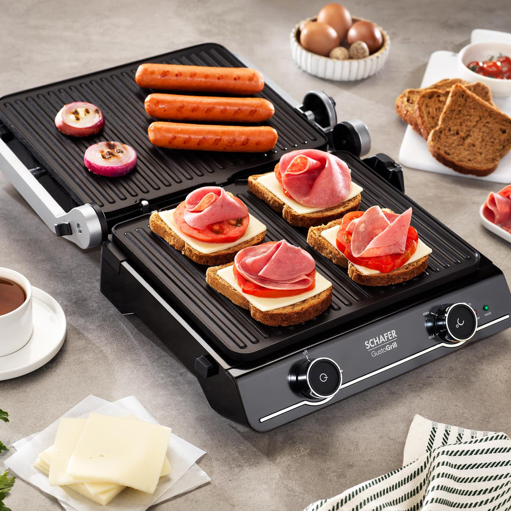 Schafer Gusto Grill Izgara Ve Tost Makinesi-Inox