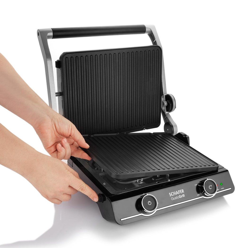 Schafer Gusto Grill Izgara Ve Tost Makinesi-Inox