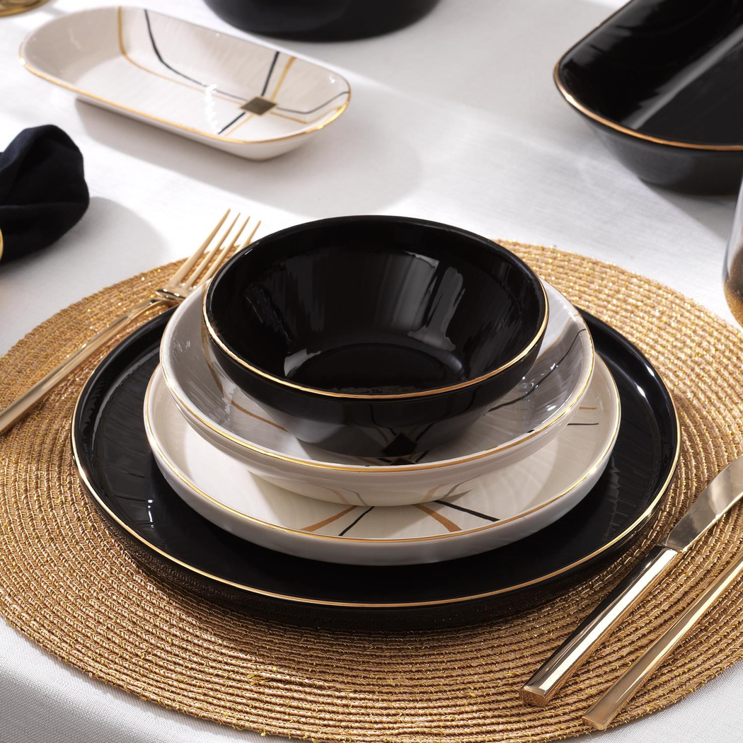 Schafer Haze Yemek Takımı 55 Parça-Siyah