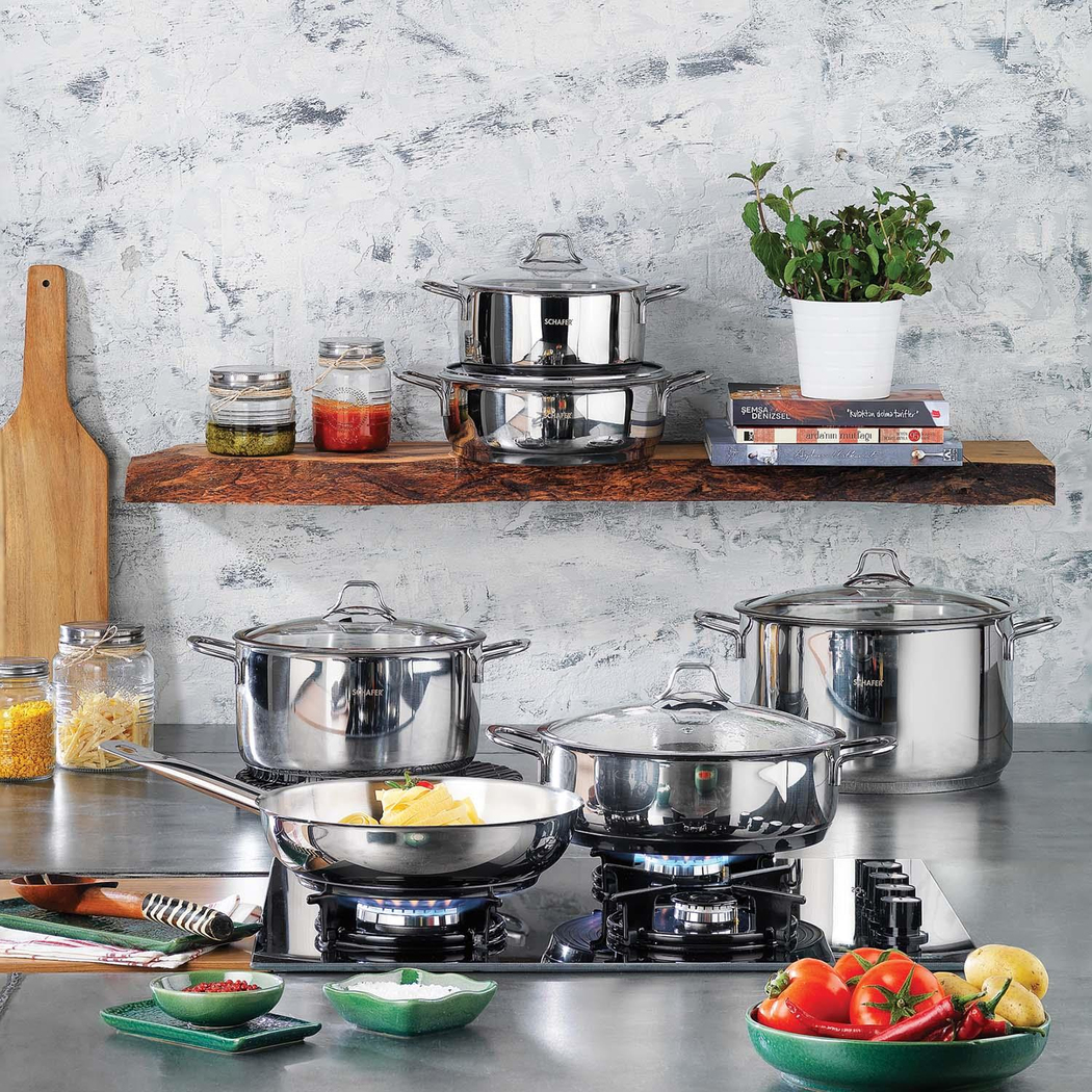 Schafer Held Çelik Derin Tencere 20 Cm-2 Parça-Inox