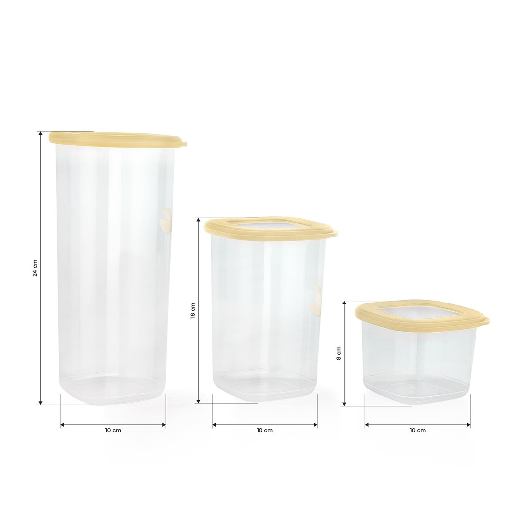 Schafer Hold 3 lü Saklama Kabı-Sarı