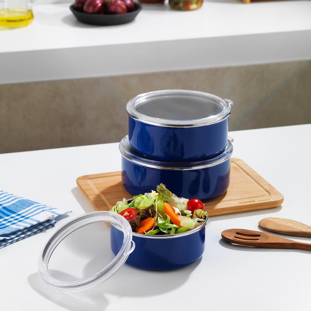 Schafer Komfort 3 lü Saklama Kabı Seti 6 Parça-Lacivert