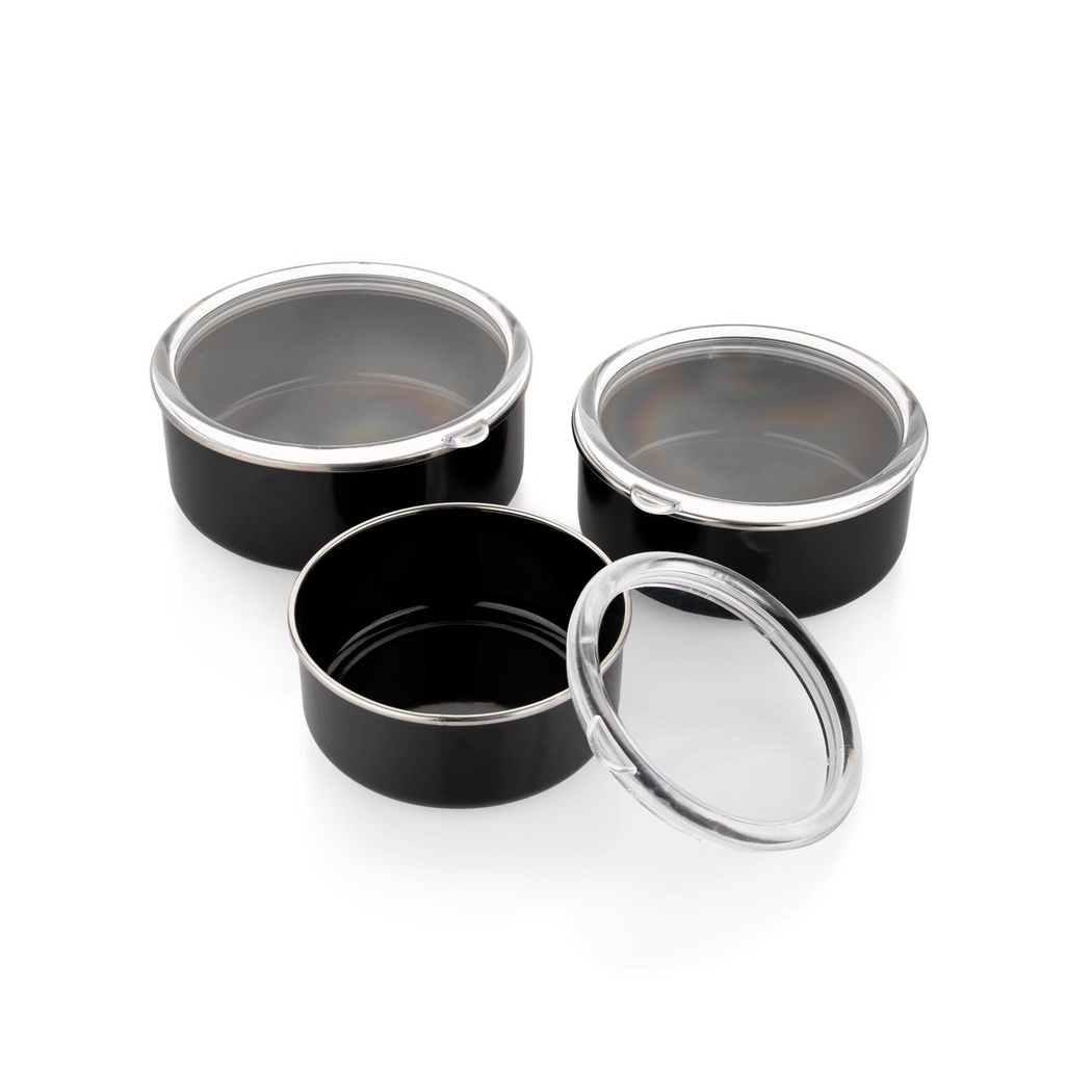 Schafer Komfort 3 lü Saklama Kabı Seti 6 Parça-Siyah