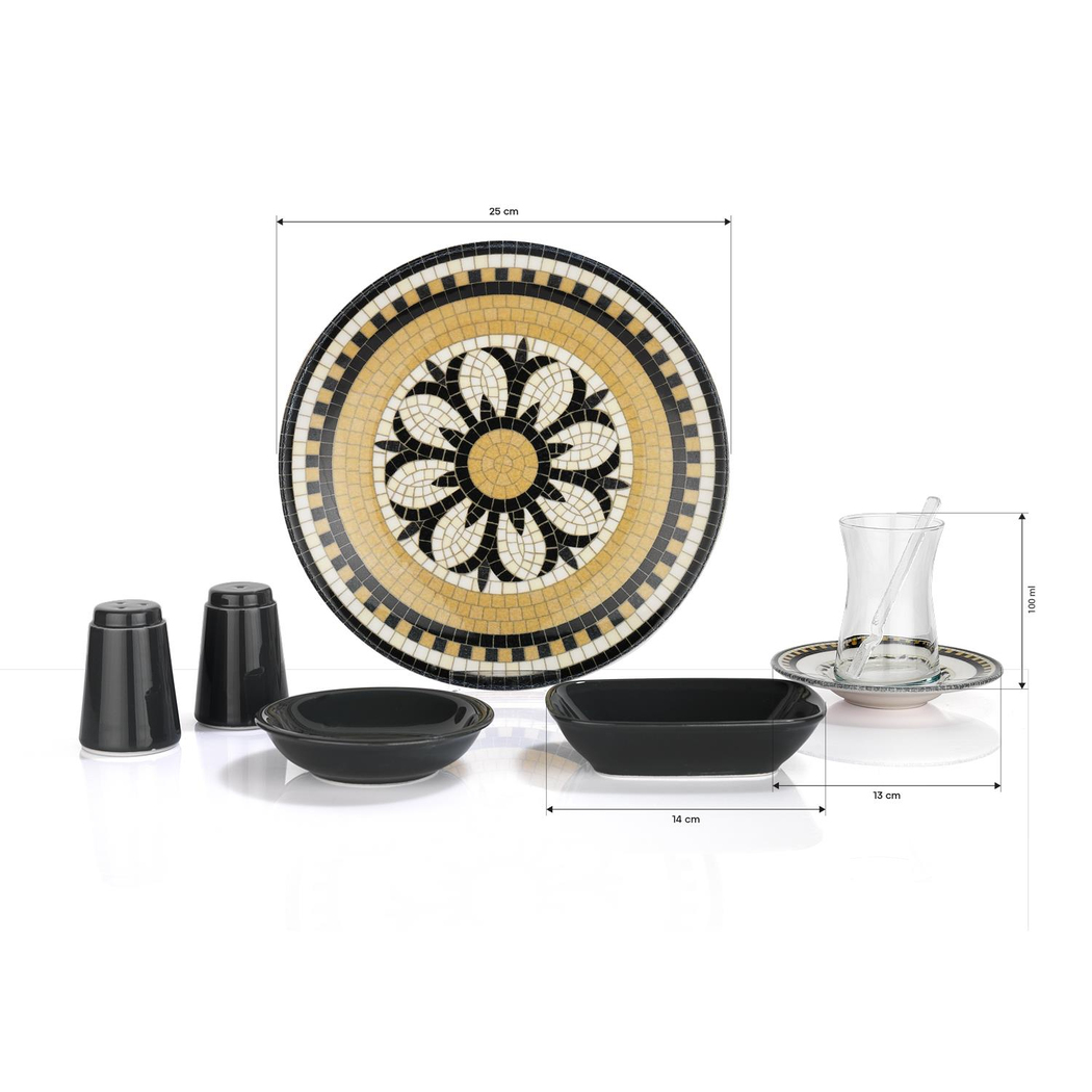 Schafer Meghan Kahvaltı Takımı 32 Parça-Gri