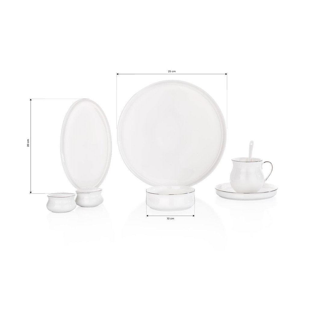 Schafer Superfine Bone Lumiere Kahvaltı Takımı 32 Parça-Platin