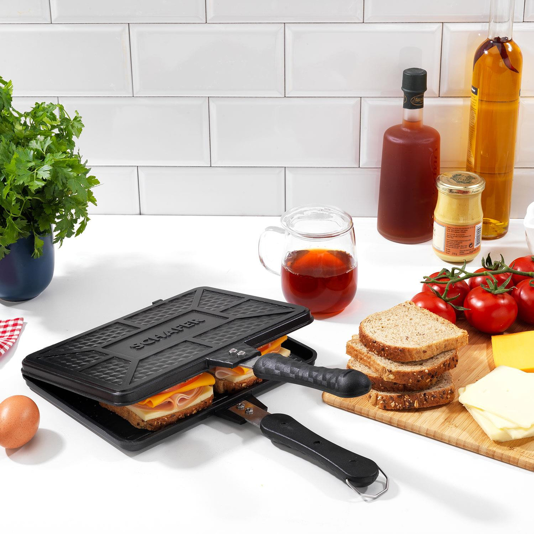 Schafer Tastemake Döküm Ocak Üstü Tost Izgara 20x26 Cm-2 Parça