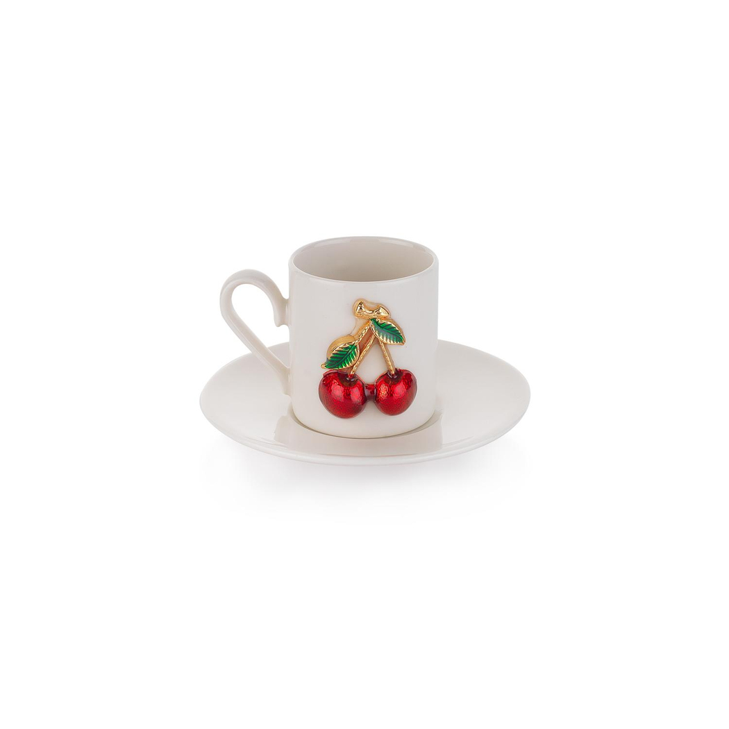 Schafer Zyra 4 Kişilik Kahve Fincan Takımı 8 Parça-Kirazlı