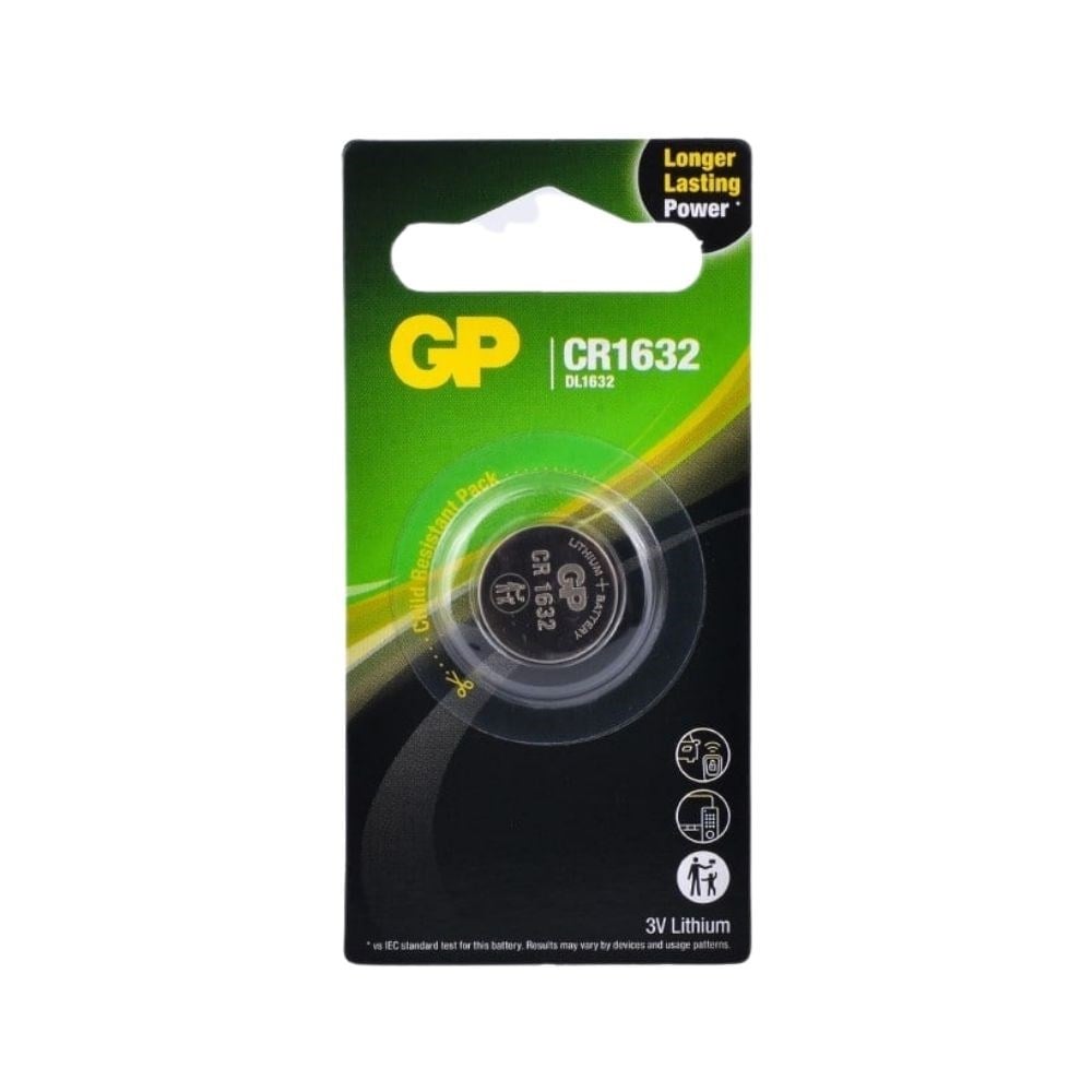 GP CR1632 - 3V Lithium - Lityum Düğme Pil - Tekli Blister